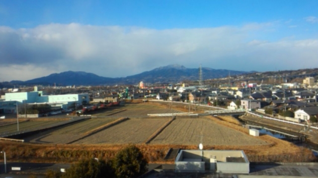 北方向の渋川市街地方向の眺め