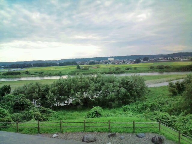 ２階からの那珂川の眺め