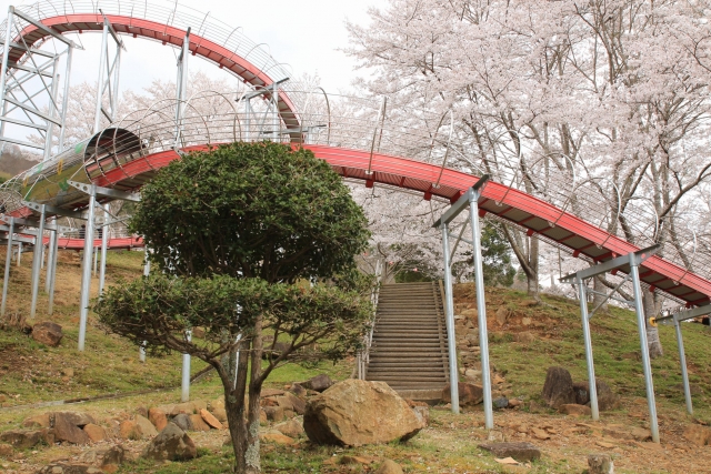 【2014/4/5撮影】ビッグスライダーと桜